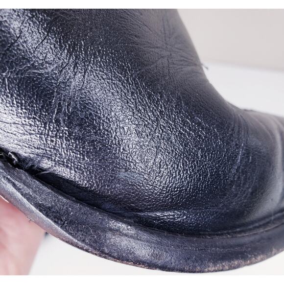 Vtg. TONY LAMA Western Cowboy Boots Black Leather 6711 Men\'s 9 EE *NOT WIDE* main image 15